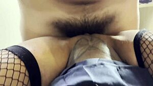 skinny slut gets naked for gay friend, he eats pussy first