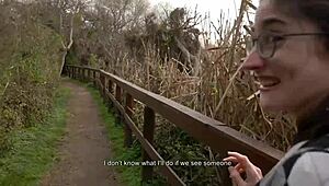 Petite Horny Teen Screams During Outdoor Public Park Fucking, Nearly Caught