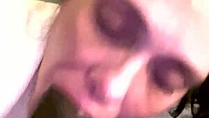 Slurping and licking this thick shaft gets messy quick