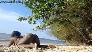 butt naked twerking in public streets with that big teen ass on display.