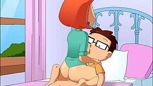 steve fucks meg and lois in this hentai cartoon fucking scene