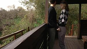 Petite Horny Teen Screams During Outdoor Public Park Fucking, Nearly Caught