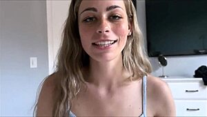 Stepdad Shares Daughter In Threesome Blowjob