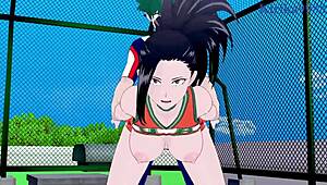 Himiko Toga And Momo Yaoyorozu Seduce Izuku Midoriya In Intense Hentai Creampie
