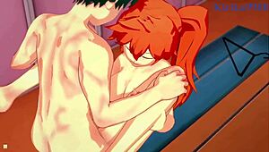 camie utsushimi, itsuka kendo, izuku midoriya in wild hentai creampie