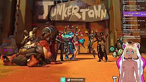 Vtuber Lewdneko Plays Overwatch And Gets Spanked