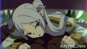 Frieren from Beyond Journey's End in hentai parody sex scenes