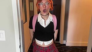 Daughters Best Friend Elle Marz Gets Disciplined Hard in Household Fantasy with Redhead Heat.