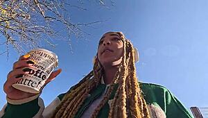 La Ebony Luna Black Spots Me on the Street and Takes Me Home for Wild Sex.