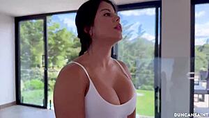 Sweaty Bodies Worship Ass And Tits At Gym With Monster Cocks