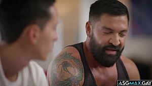 Stepdad dominic pacifico dominates stepson nicholas adams in intense gay sex