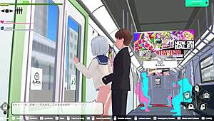 this loop train hentai has hot elevator blowjobs and creampies 😍