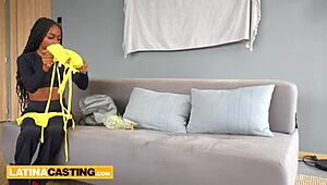 Skinny African Latina Screwed in Anal at Amateur Casting! Wow!