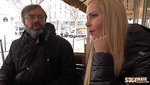 Florane Blonde Slut Offered to Stranger for Raw Action