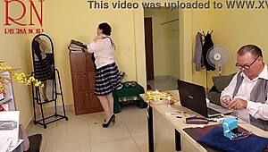 Yoga time at office with Regina Noir, wow! 😍