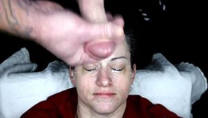 Dirtydee's slave gets drenched in cum bukkake madness.