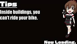 Girl Paints Her Body Entirely, Paint Washes Off In Rain During Flash Cycling Ride.