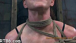 Taming The Leather Pet With Sloppy Bondage Fucking And Sucking