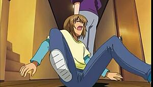 Legend of the Pervert: Chikan Monogatari Footjob Scene