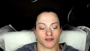 Dirtydee's slave gets drenched in cum bukkake madness.