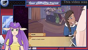 i'm watchin' avatar hentai where nami gives a blowjob and gets facial