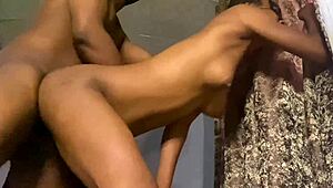 Stepsister Moans to Black Cock Before and After Rain