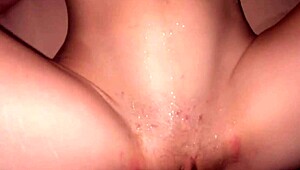 Hot wife squirts everywhere on my thick cock, getting super wet in action.