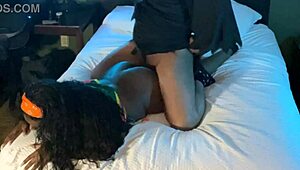 Cheerleading getting plowed by big black cock!