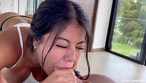 Sweaty Bodies Worship Ass And Tits At Gym With Monster Cocks