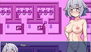 Exhibitionist Girl Serina Suzuyo Flashes And Masturbates In Anime Game!