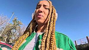 La Ebony Luna Black Spots Me on the Street and Takes Me Home for Wild Sex.