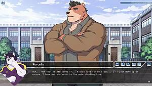 playing after class in the classroom with furry characters