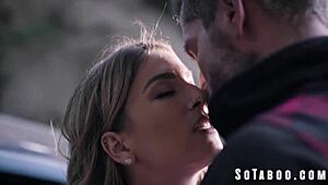 Bipolar Hitchhiker Kirsten Scott Takes Rough Cock in Car