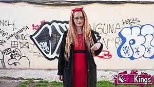 Mature Spanish mom escapes her dull town. She craves young dicks for wild fun.