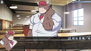 playing after class in the classroom with furry characters