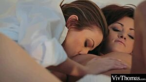 Gorgeous Lesbians Bring Each Other to Climax by Licking Petite Pussy and Grinding Bodies in an Early Morning Cunilingus Session