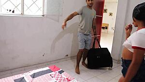 Colombian roommate gifts me a Tantaly sex toy to test real vagina feel.