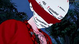 Rias Gremory in kimono at the festival. Why is there sex in this hentai madness?