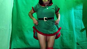 Cochina Duende, hot Latina of Navidad, craves a dirty stud to fill her tight hole this holiday