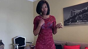 horny african whore takes hard anal in interracial job hunt scene.