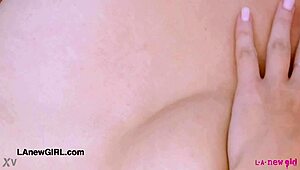 attractive brunette shows off sexy body in casting