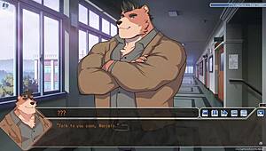 playing after class in the classroom with furry characters