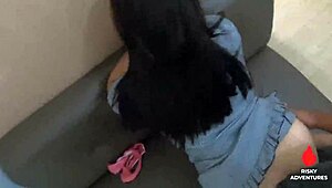 Cheating housewife fucks for rent payment!