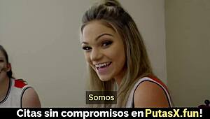 Whoa, BFF Catches Stepbro Creaming His Sister’s Pussy in Spanish Sub!