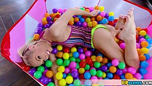 This cute blonde stepsister is extra tiny 18+ and petite 18+.