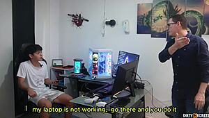 Stepson Agreement to Fuck My Wife Behind Trans Girlfriend's Back