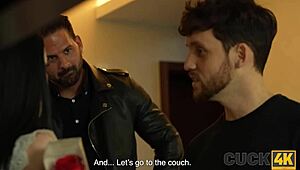 Cuck4k shows a husband watching his wife ride in bold action. Not here for feelings!