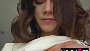 skinny european beauty in stockings stripping down, so hot! 🔥