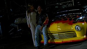 Night Fuck on Car Hood Ends with Huge Cumshot