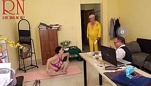 is yoga time in the office with regina noir?